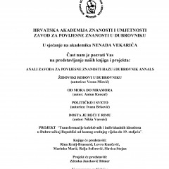 Predstavljanje knjiga Zavoda za povijesne znanosti HAZU u Dubrovniku