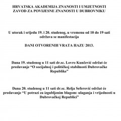 Dani otvorenih vrata HAZU 2013.